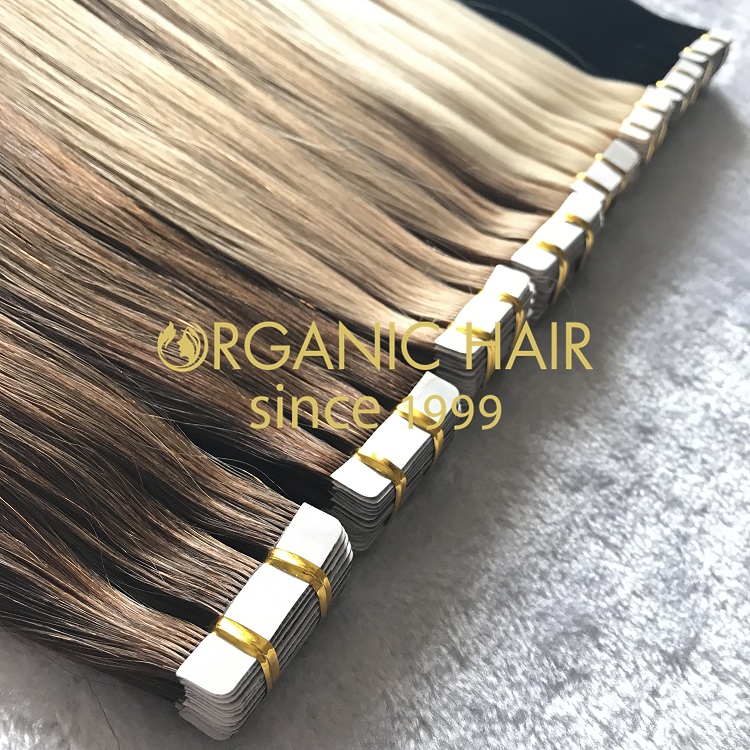 100% genuine remy human tape in hair extension I3
